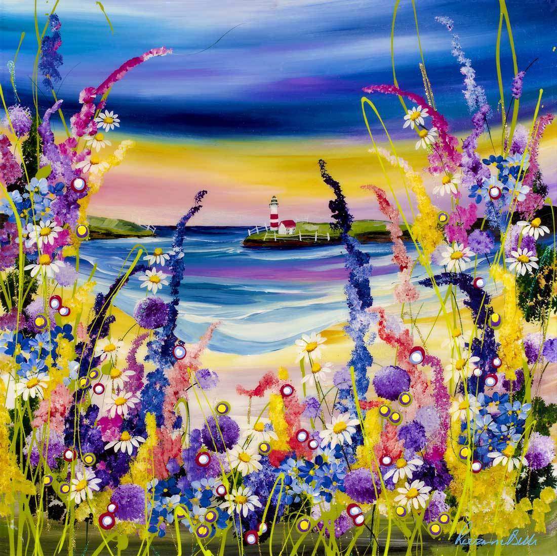 By The Lighthouse - Original - SOLD by artist Rozanne Bell - Wyecliffe Galleries