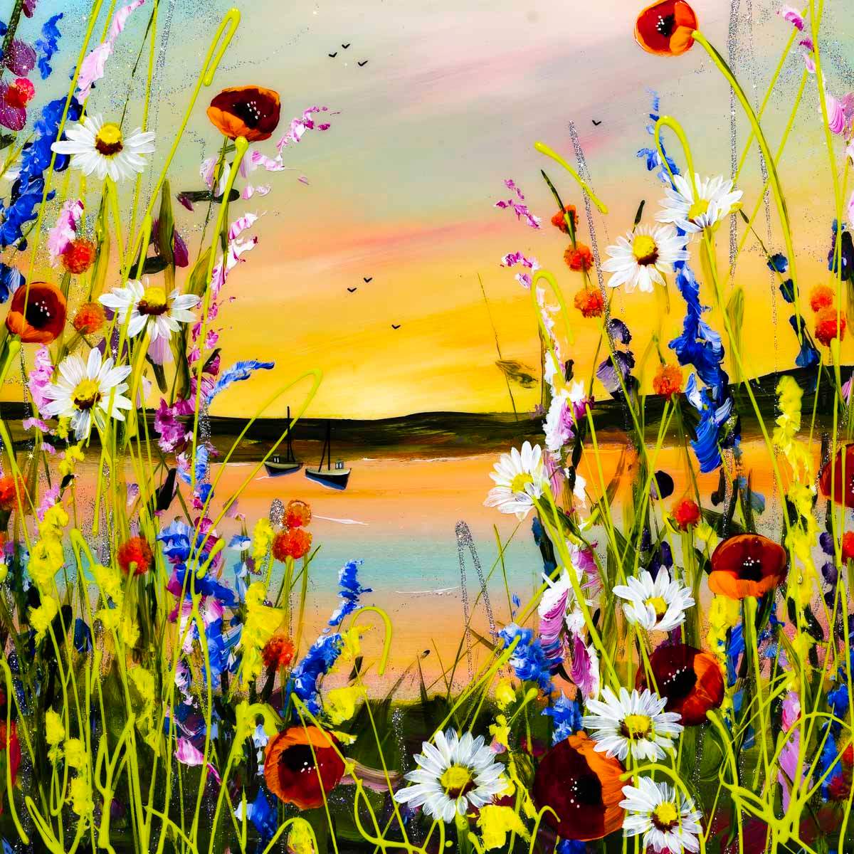 Calming Colours - Original - SOLD by artist Rozanne Bell - Wyecliffe Galleries