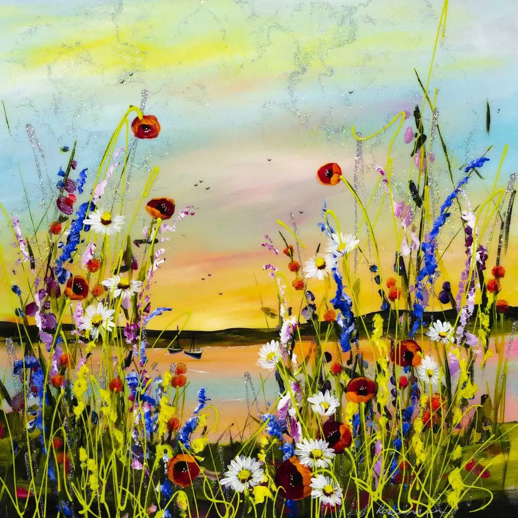 Calming Colours - Original - SOLD by artist Rozanne Bell - Wyecliffe Galleries
