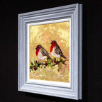 Cardinal Couple - Original - SOLD by artist Rozanne Bell - Wyecliffe Galleries