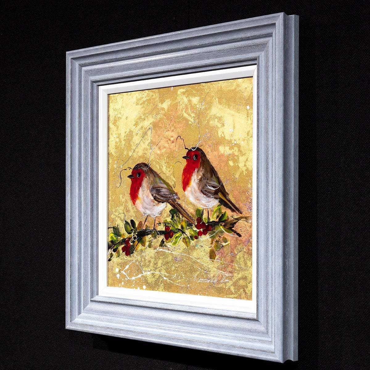 Cardinal Couple - Original - SOLD by artist Rozanne Bell - Wyecliffe Galleries