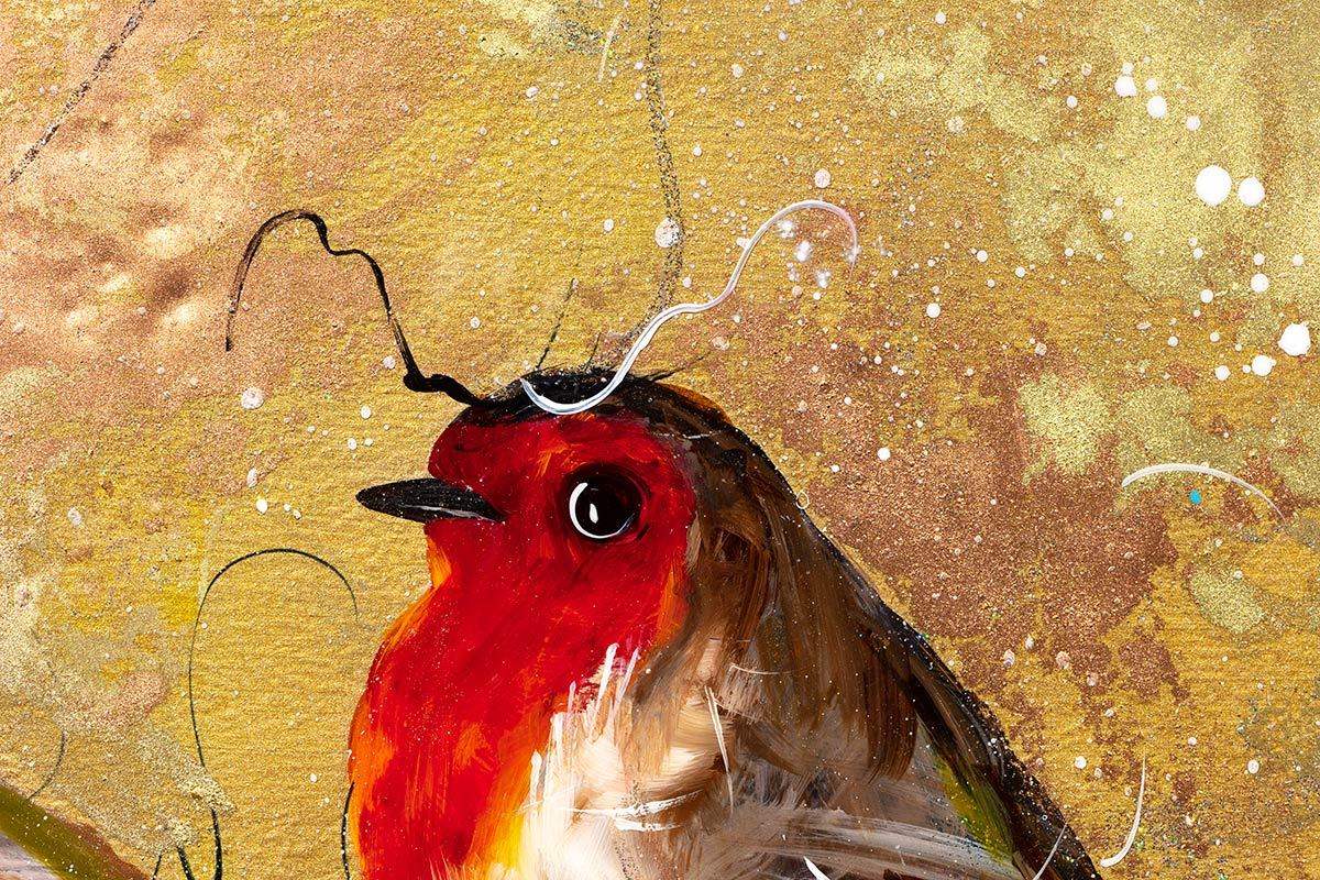 Cardinal Couple - Original - SOLD by artist Rozanne Bell - Wyecliffe Galleries