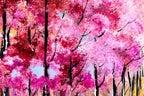 Cherry Blossom Walks - Original - SOLD by artist Rozanne Bell - Wyecliffe Galleries