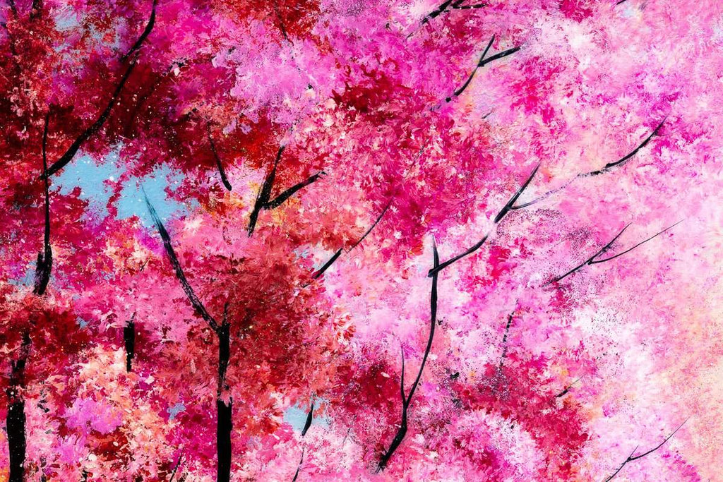Cherry Blossom Walks - Original - SOLD by artist Rozanne Bell - Wyecliffe Galleries