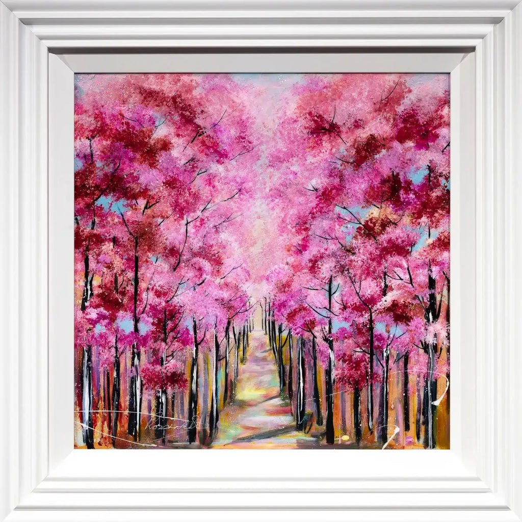 Cherry Blossom Walks - Original - SOLD by artist Rozanne Bell - Wyecliffe Galleries