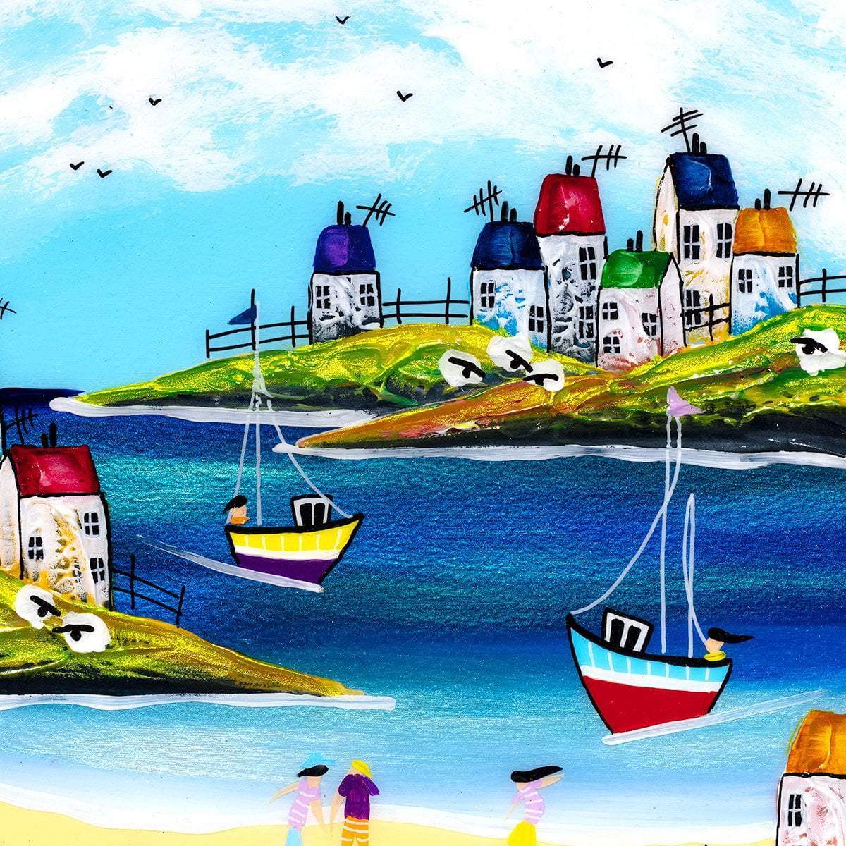 Childhood Memories I - Original - SOLD by artist Rozanne Bell - Wyecliffe Galleries
