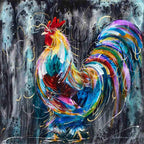 Cluck - Original - SOLD by artist Rozanne Bell - Wyecliffe Galleries