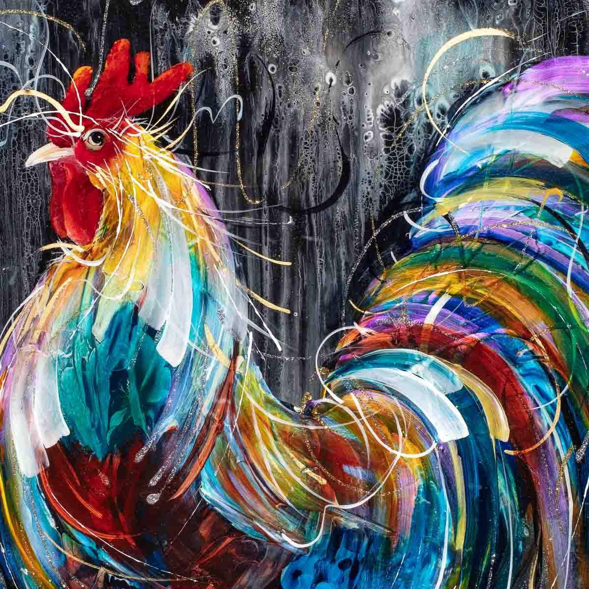 Cluck - Original - SOLD by artist Rozanne Bell - Wyecliffe Galleries