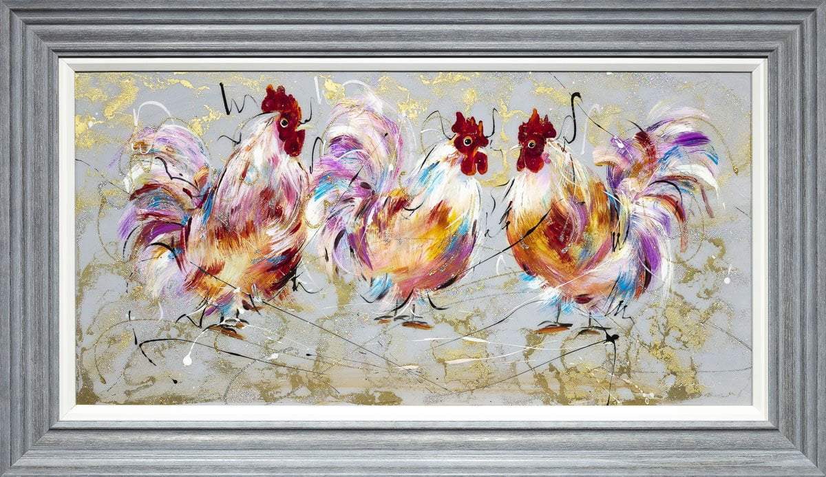 Clucking Away - Original by artist Rozanne Bell - Wyecliffe Galleries