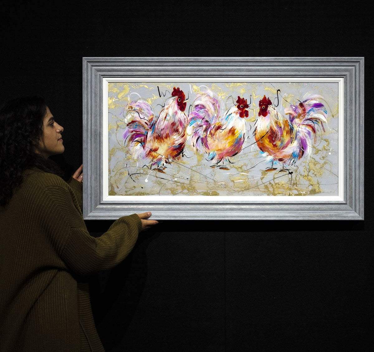 Clucking Away - Original by artist Rozanne Bell - Wyecliffe Galleries