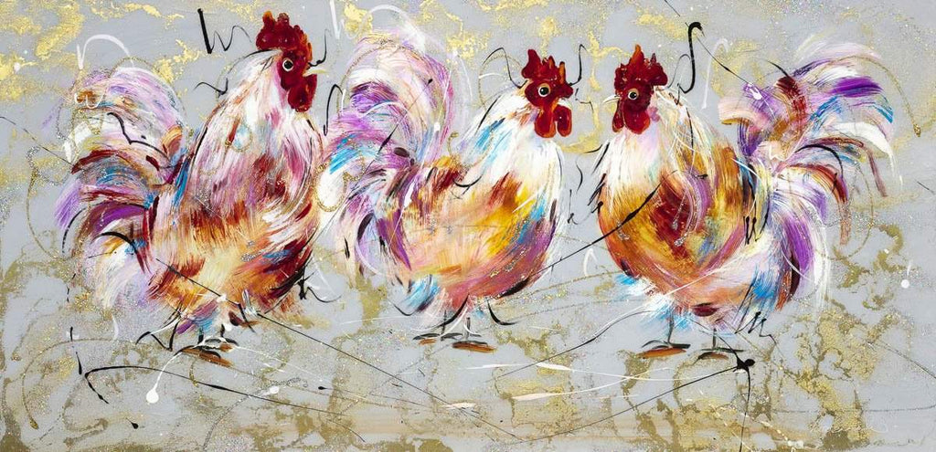 Clucking Away - Original by artist Rozanne Bell - Wyecliffe Galleries