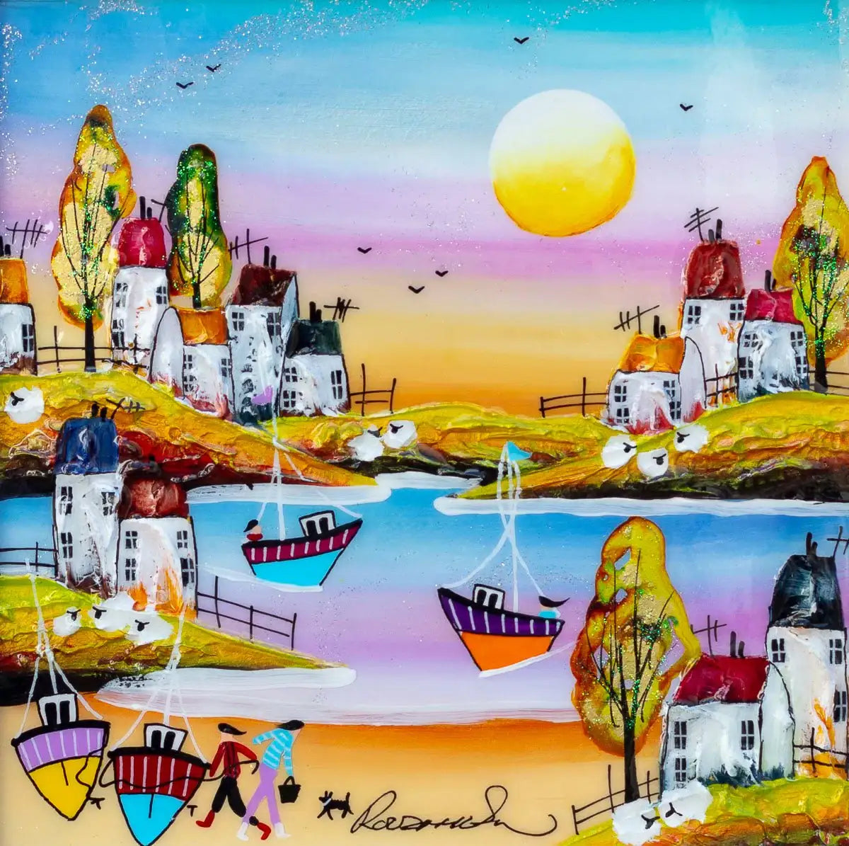 Coastal Adventure - Original - SOLD by artist Rozanne Bell - Wyecliffe Galleries