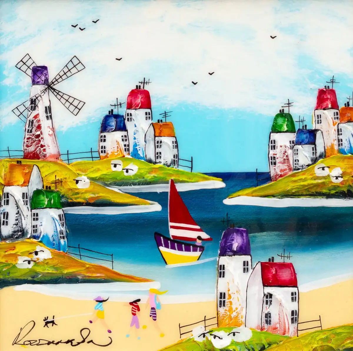 Coastal Bliss - Original - SOLD by artist Rozanne Bell - Wyecliffe Galleries