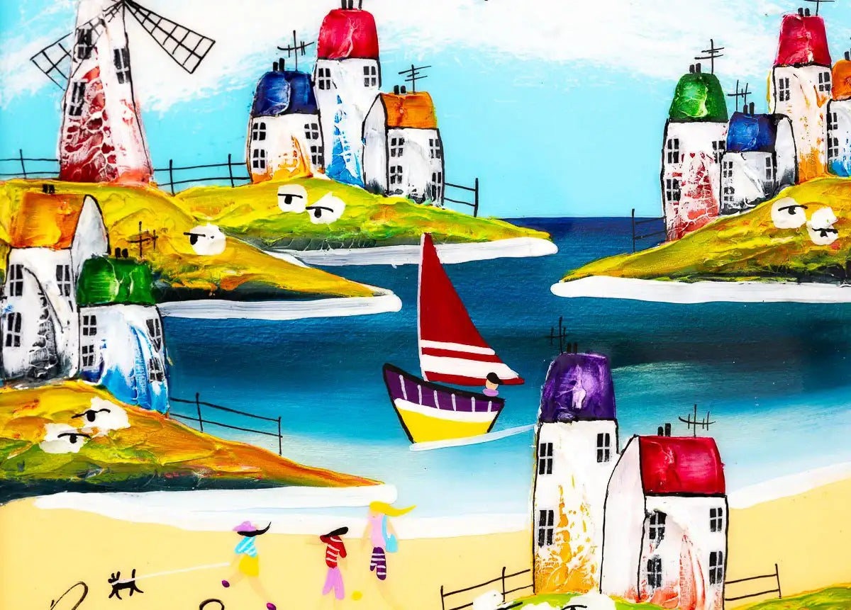 Coastal Bliss - Original - SOLD by artist Rozanne Bell - Wyecliffe Galleries