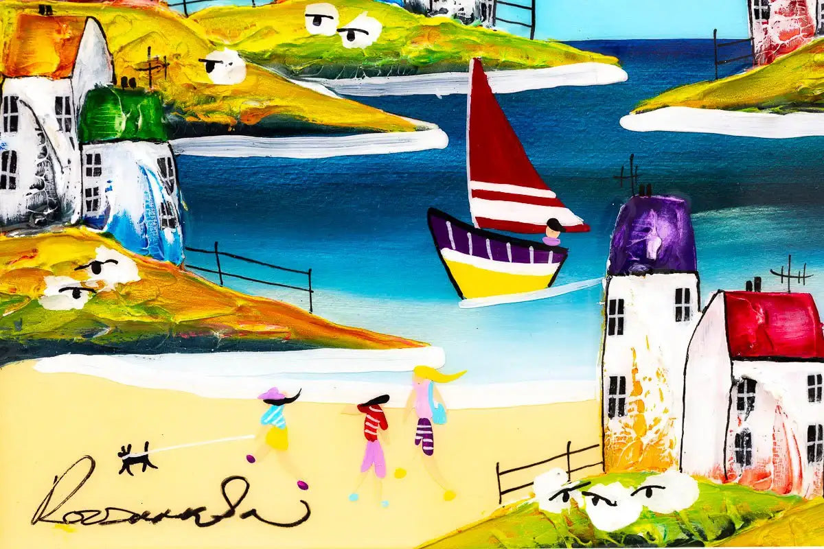 Coastal Bliss - Original - SOLD by artist Rozanne Bell - Wyecliffe Galleries