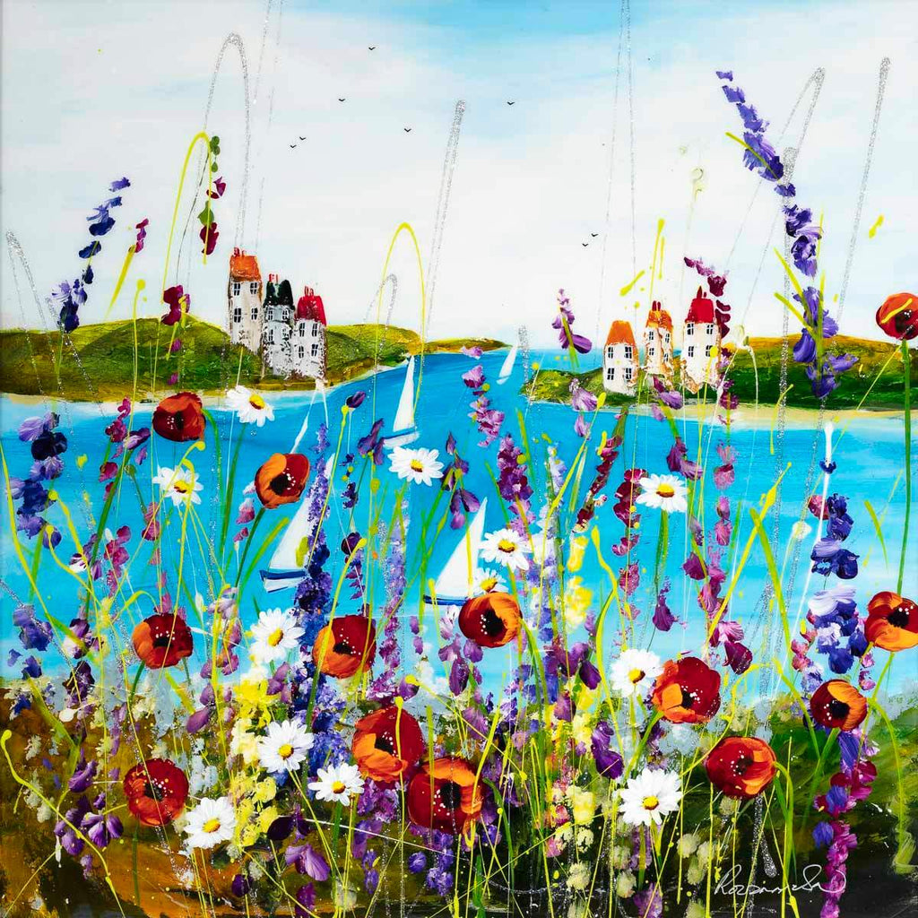 Coastal Days - Original - SOLD by artist Rozanne Bell - Wyecliffe Galleries