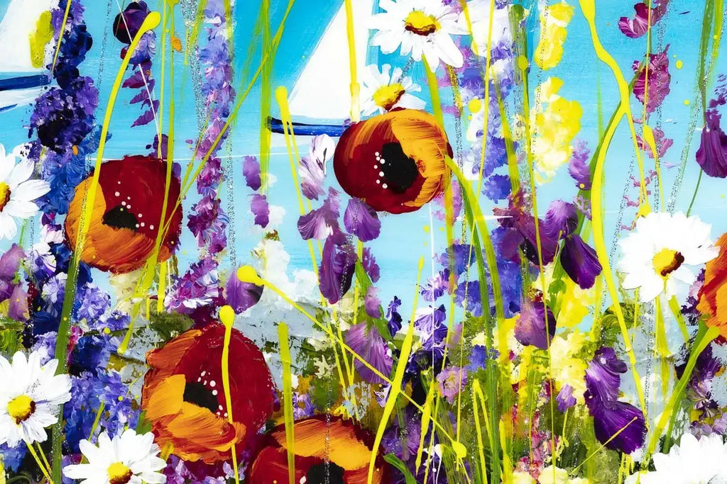 Coastal Days - Original - SOLD by artist Rozanne Bell - Wyecliffe Galleries