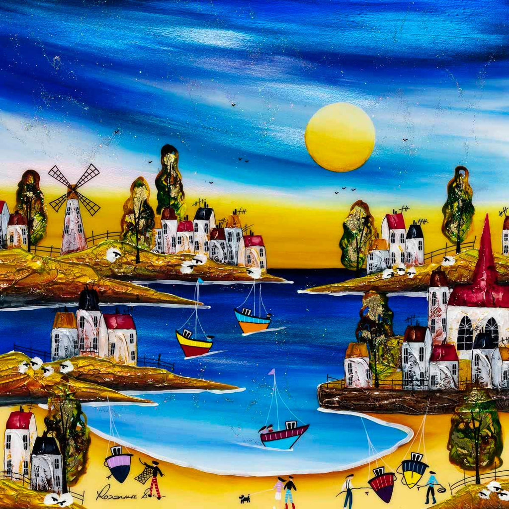 Coastal Getaway - Original - SOLD by artist Rozanne Bell - Wyecliffe Galleries