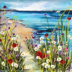 Coastal Pastures - Original - SOLD by artist Rozanne Bell - Wyecliffe Galleries