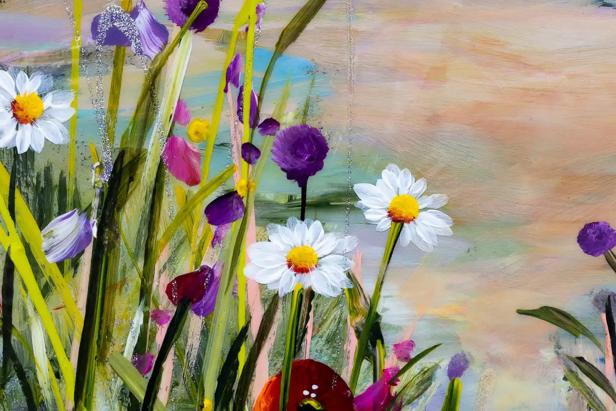 Coastal Pastures - Original - SOLD by artist Rozanne Bell - Wyecliffe Galleries