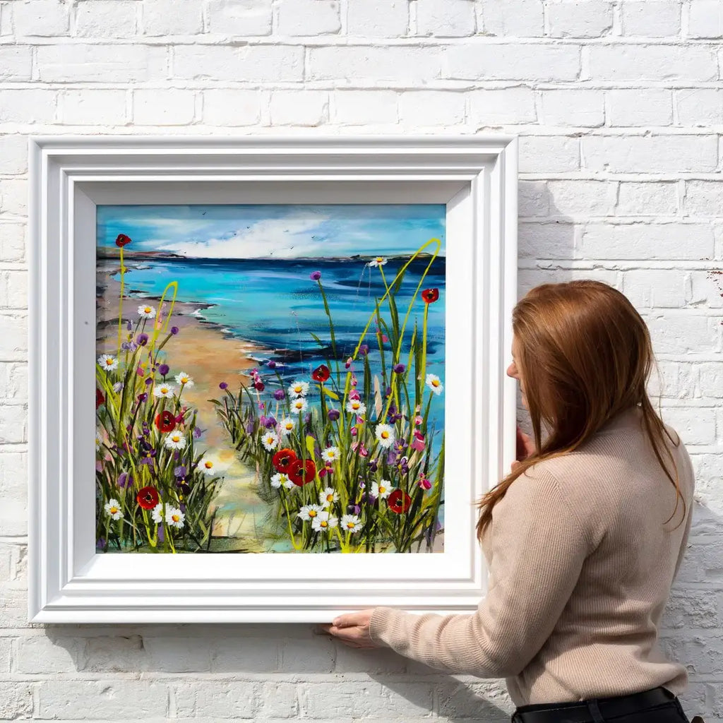 Coastal Pastures - Original - SOLD by artist Rozanne Bell - Wyecliffe Galleries