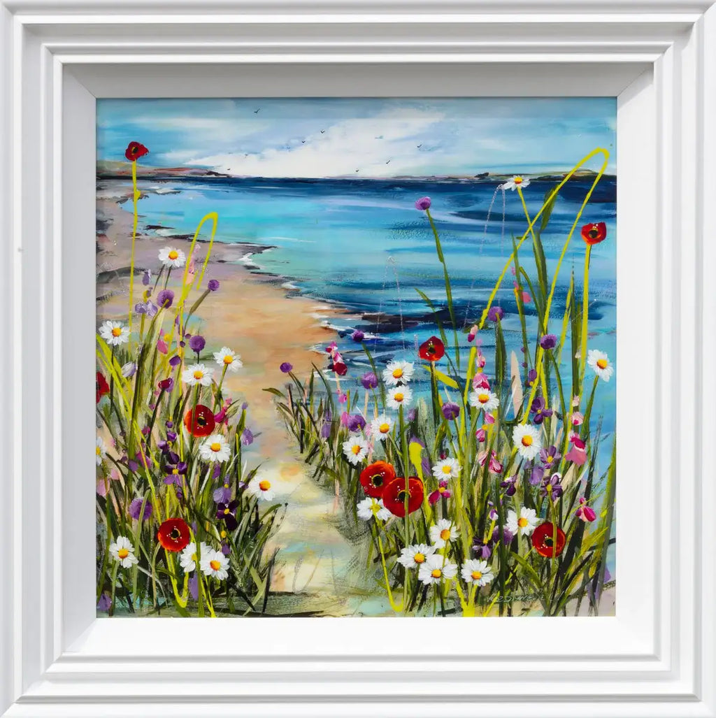 Coastal Pastures - Original - SOLD by artist Rozanne Bell - Wyecliffe Galleries