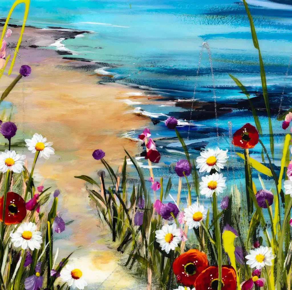 Coastal Pastures - Original - SOLD by artist Rozanne Bell - Wyecliffe Galleries