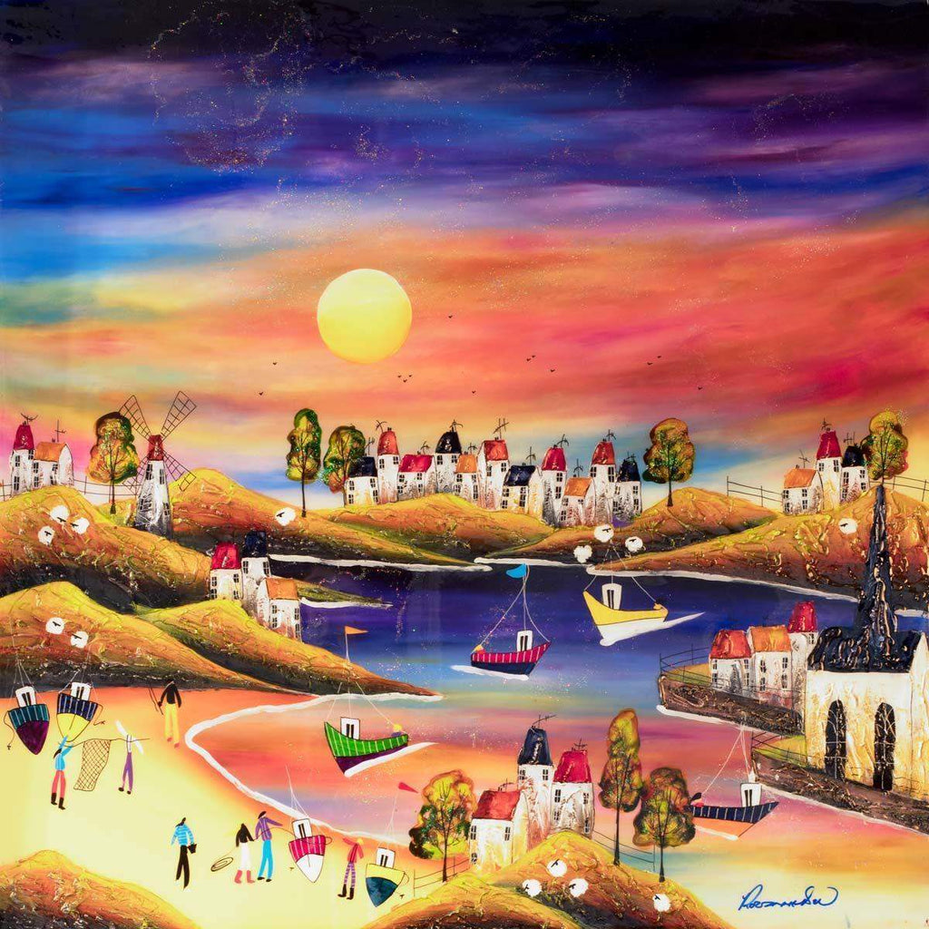 Coastal Sunrise - Original - SOLD by artist Rozanne Bell - Wyecliffe Galleries