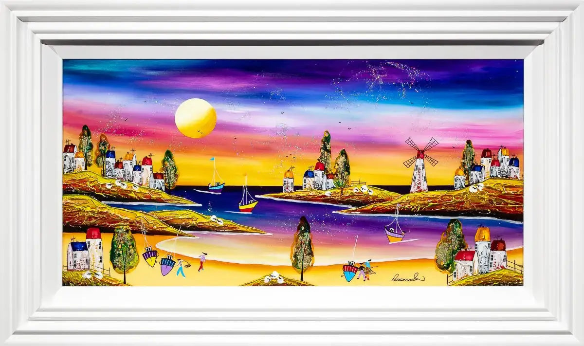 Coastal Village - Original - SOLD by artist Rozanne Bell - Wyecliffe Galleries