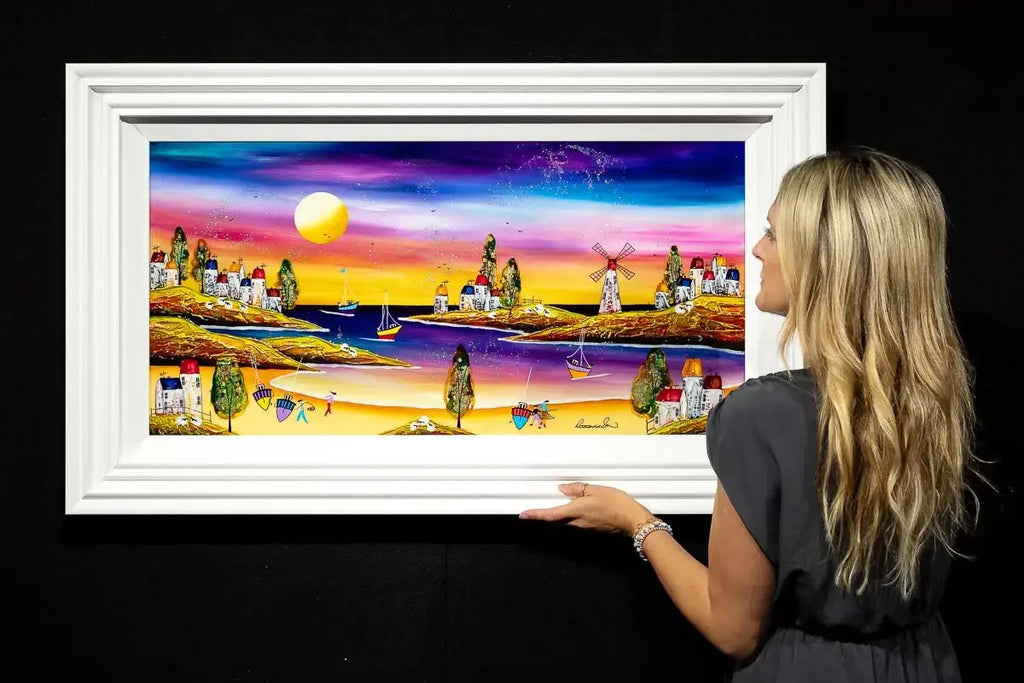 Coastal Village - Original - SOLD by artist Rozanne Bell - Wyecliffe Galleries