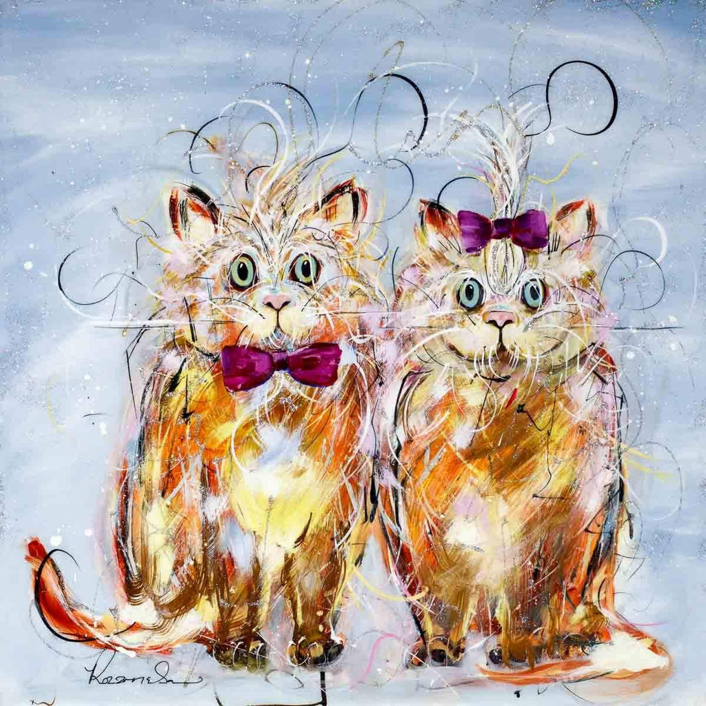 Coby and Cassie - Original - SOLD by artist Rozanne Bell - Wyecliffe Galleries