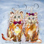 Coby and Cassie - Original - SOLD by artist Rozanne Bell - Wyecliffe Galleries