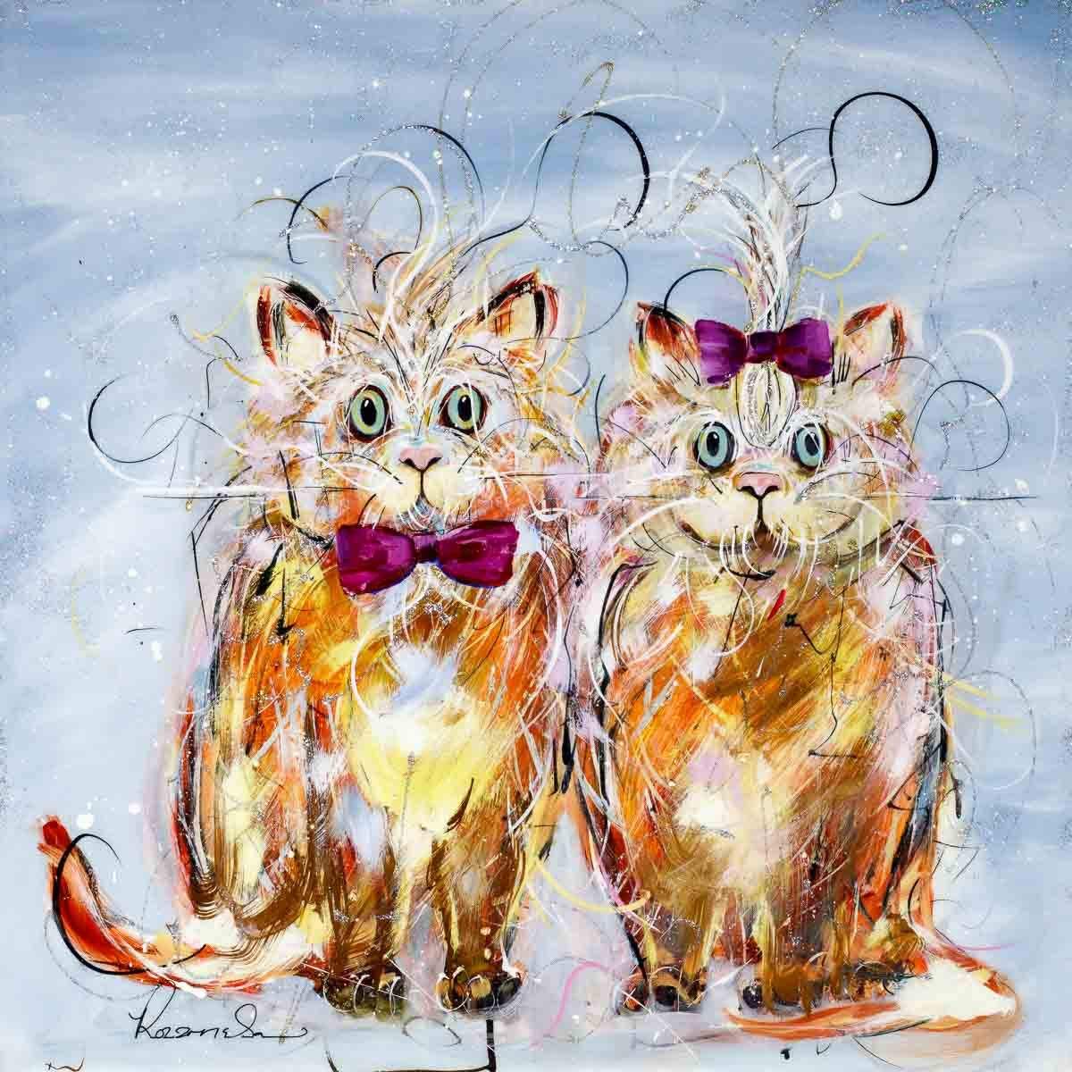 Coby and Cassie - Original - SOLD by artist Rozanne Bell - Wyecliffe Galleries