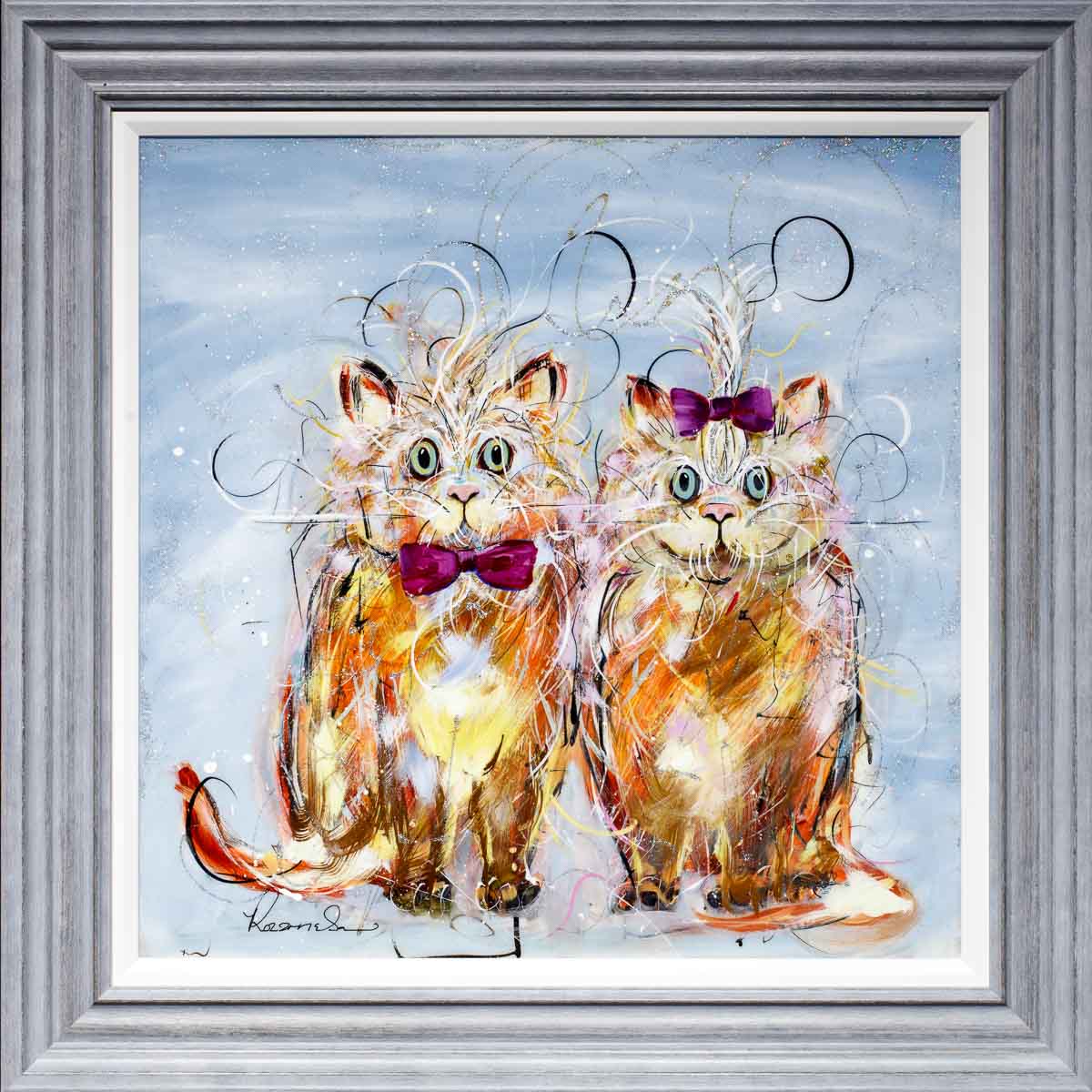 Coby and Cassie - Original Rozanne Bell Framed