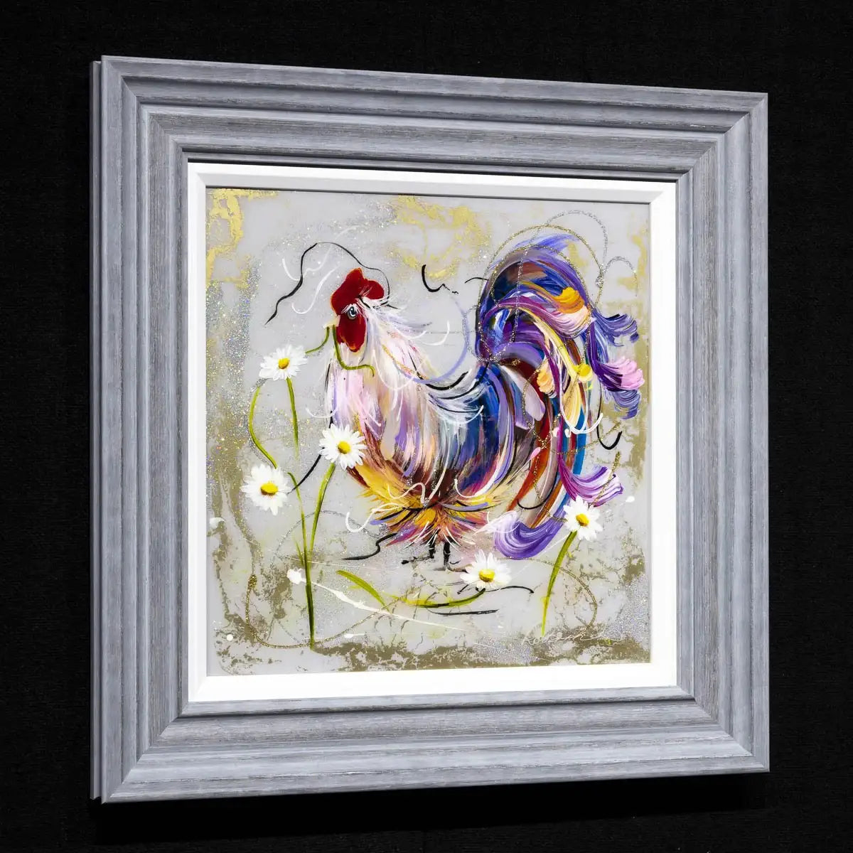 Cock A Doodle Doo - Original SOLD by artist Rozanne Bell - Wyecliffe Galleries