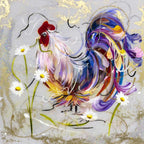 Cock A Doodle Doo - Original SOLD by artist Rozanne Bell - Wyecliffe Galleries