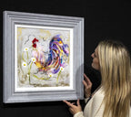 Cock A Doodle Doo - Original SOLD by artist Rozanne Bell - Wyecliffe Galleries