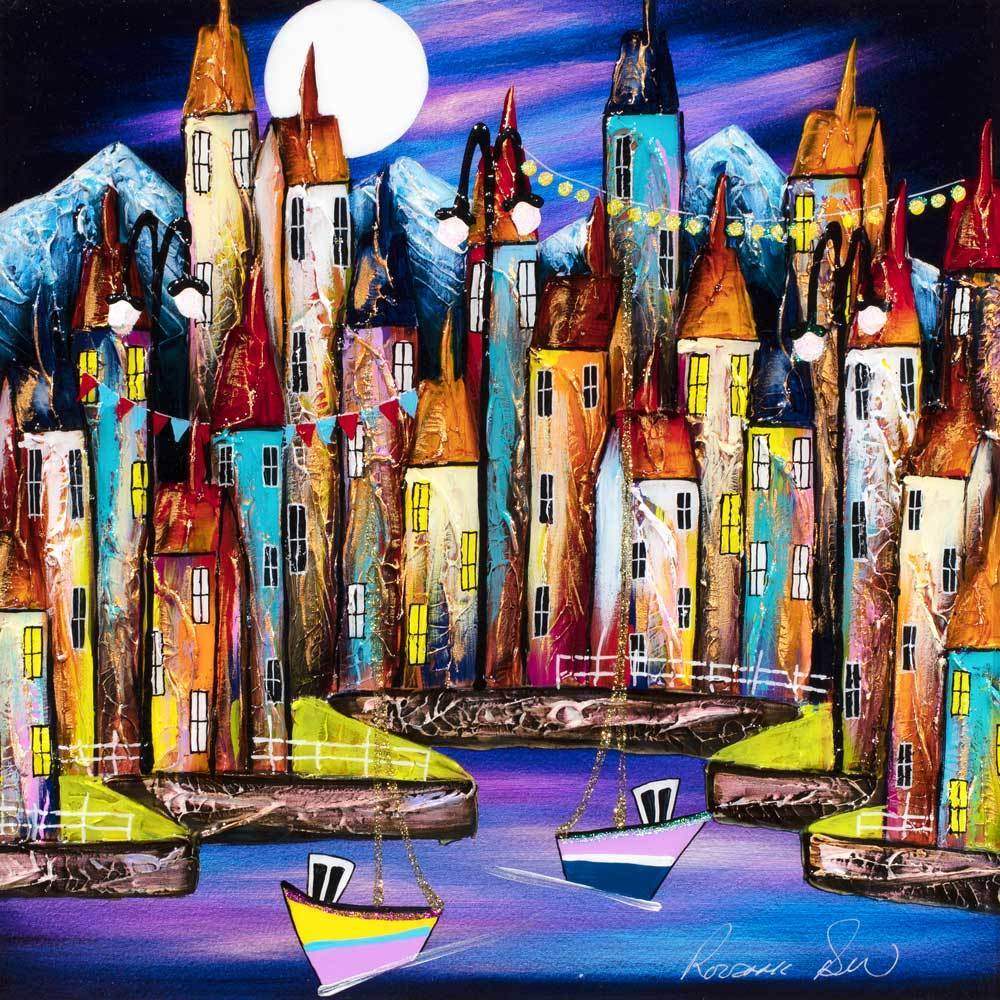 A Quiet Night II - Original - SOLD by artist Rozanne Bell - Wyecliffe Galleries
