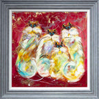 Crazy Cats - Original - SOLD by artist Rozanne Bell - Wyecliffe Galleries
