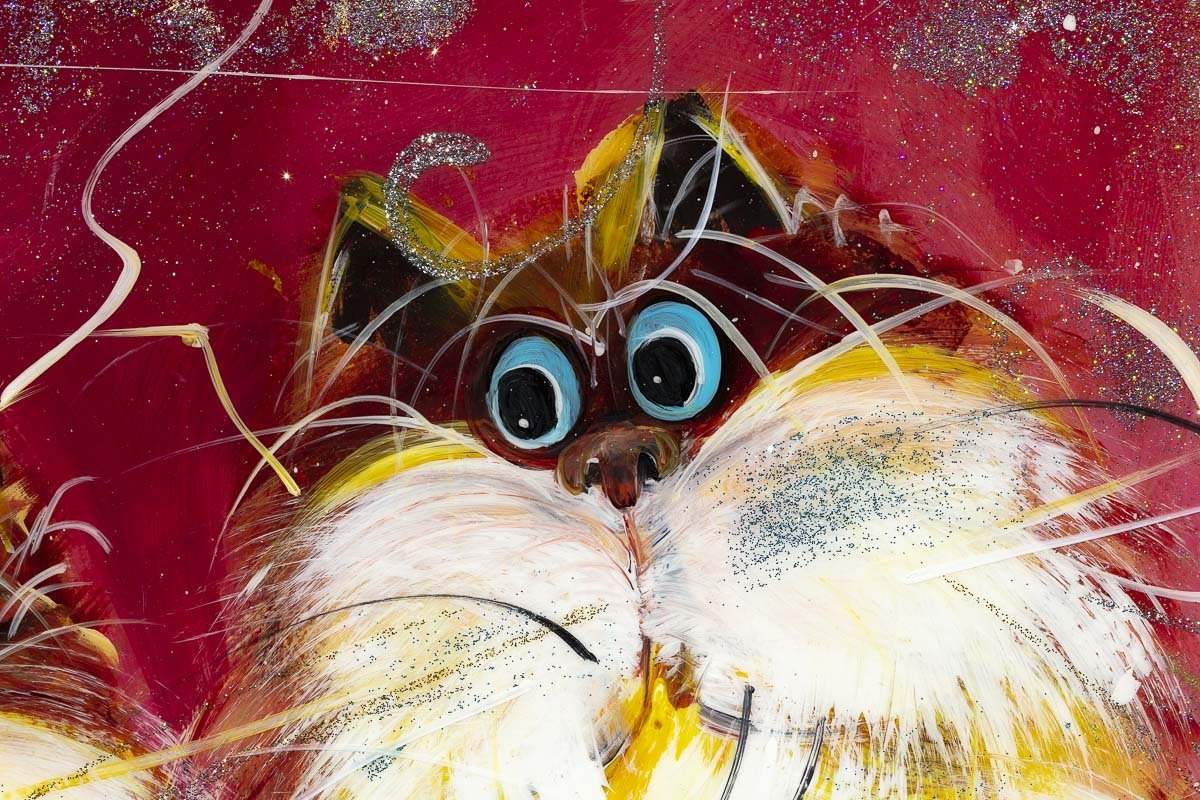 Crazy Cats - Original - SOLD by artist Rozanne Bell - Wyecliffe Galleries