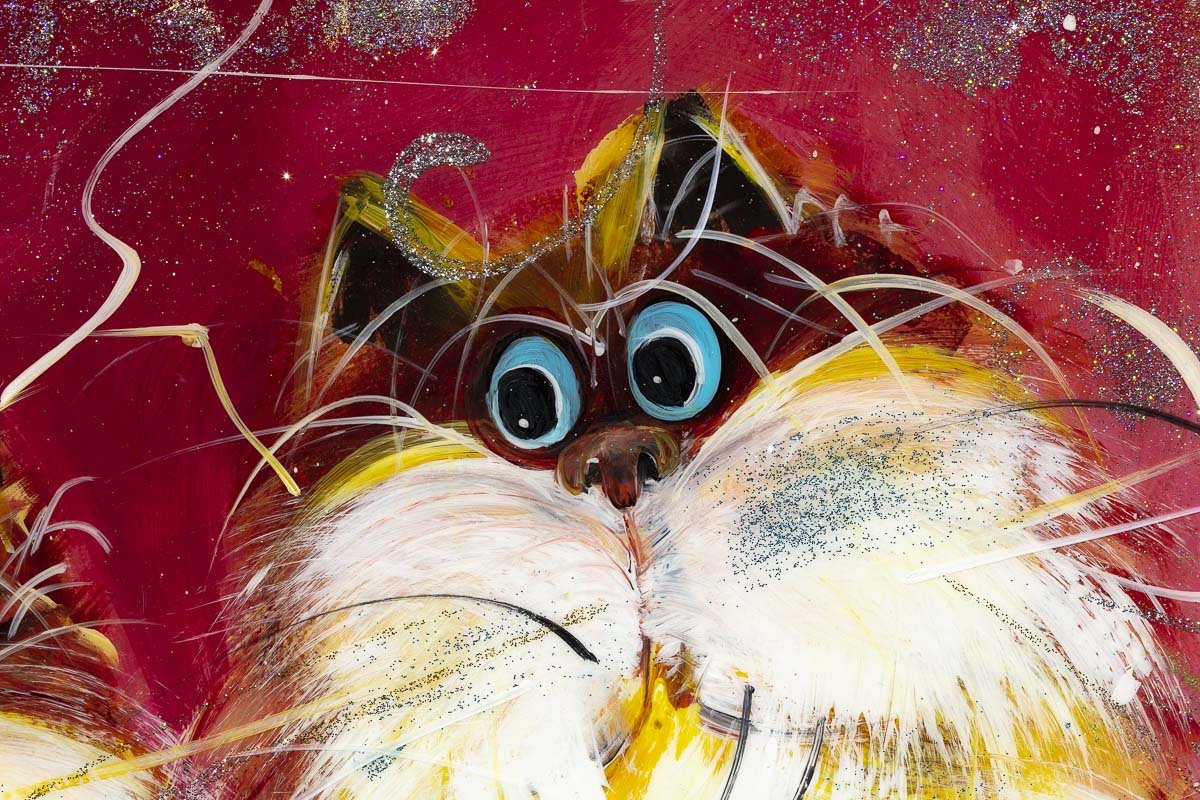 Crazy Cats - Original Rozanne Bell Framed
