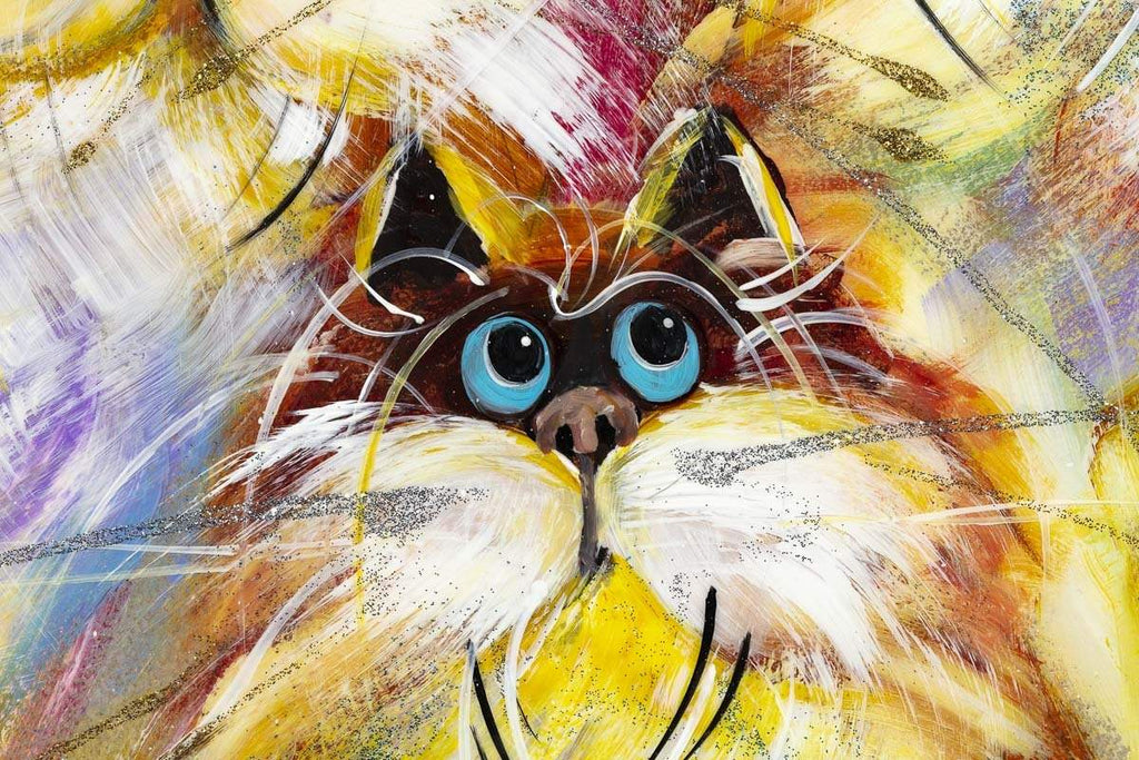 Crazy Cats - Original - SOLD by artist Rozanne Bell - Wyecliffe Galleries