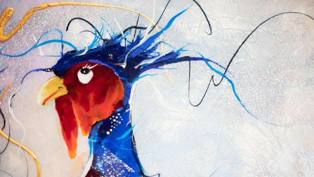 Cunning Little Birds - SOLD by artist Rozanne Bell - Wyecliffe Galleries