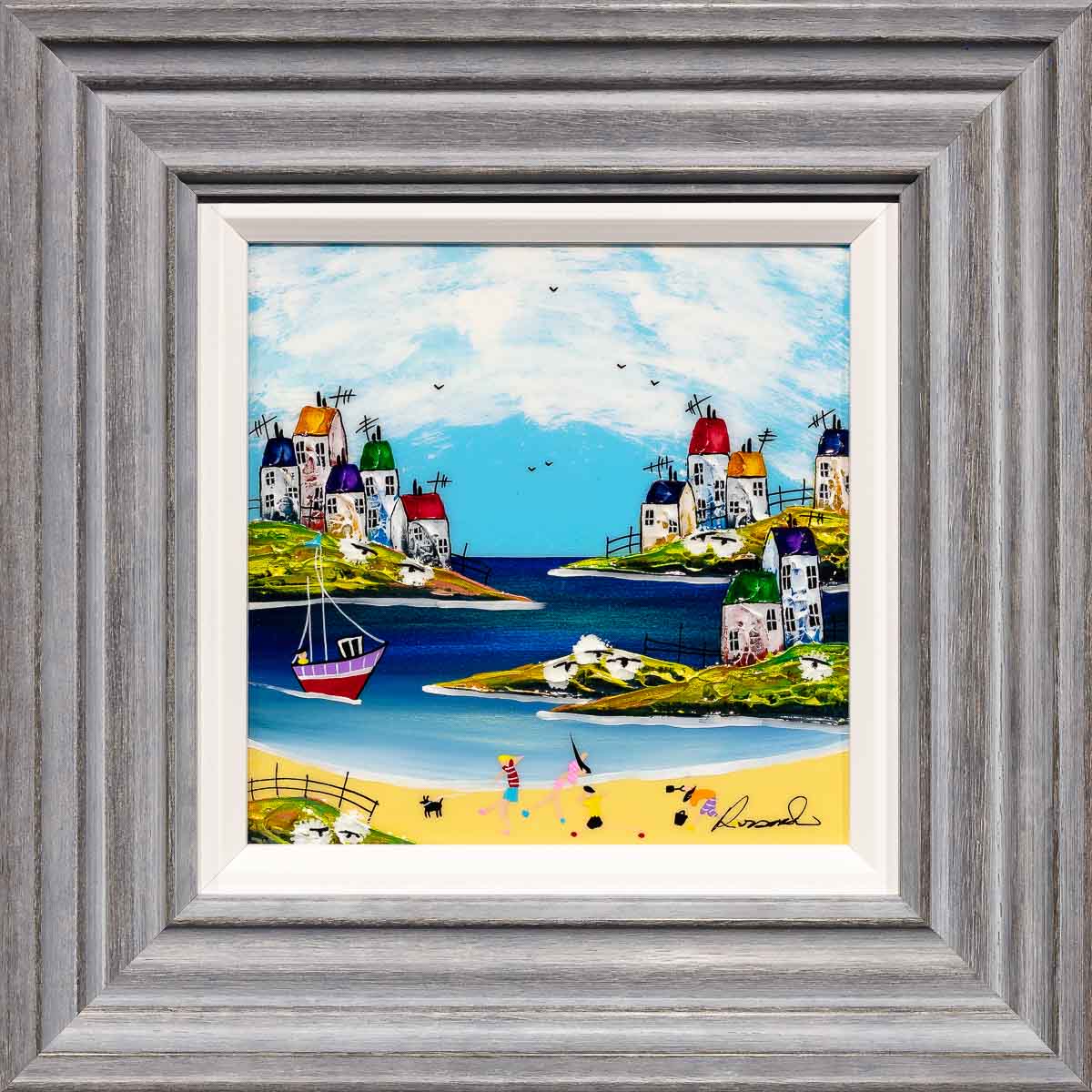 Daily Sail - Original - SOLD Rozanne Bell Framed