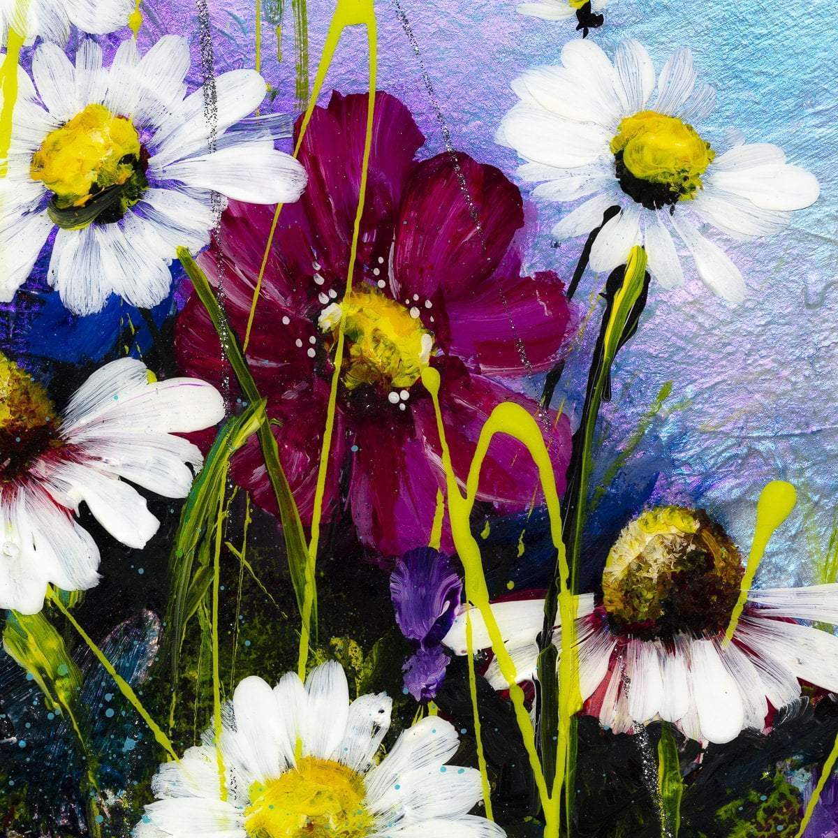 Daisies at Dawn - Original - SOLD by artist Rozanne Bell - Wyecliffe Galleries