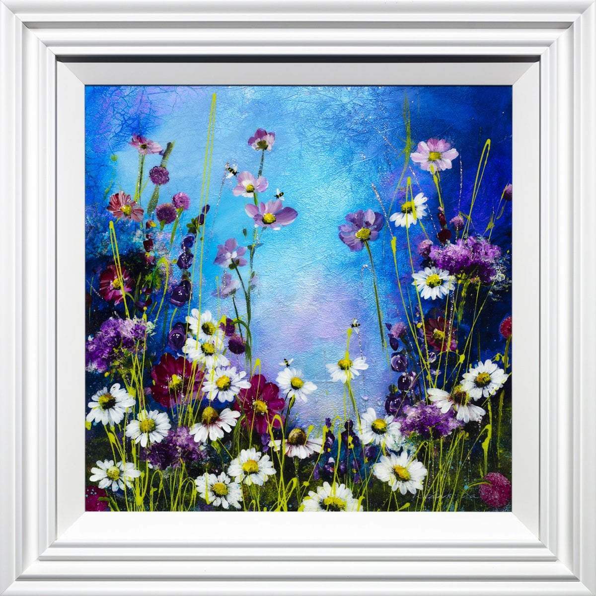 Daisies at Dawn - Original - SOLD by artist Rozanne Bell - Wyecliffe Galleries