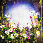 Daisies at Dusk - Original SOLD by artist Rozanne Bell - Wyecliffe Galleries