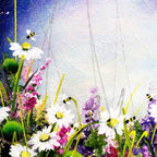 Daisies at Dusk - Original SOLD by artist Rozanne Bell - Wyecliffe Galleries