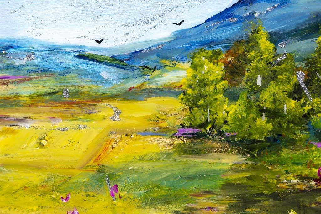 Daisies by the Lake - Original - SOLD by artist Rozanne Bell - Wyecliffe Galleries