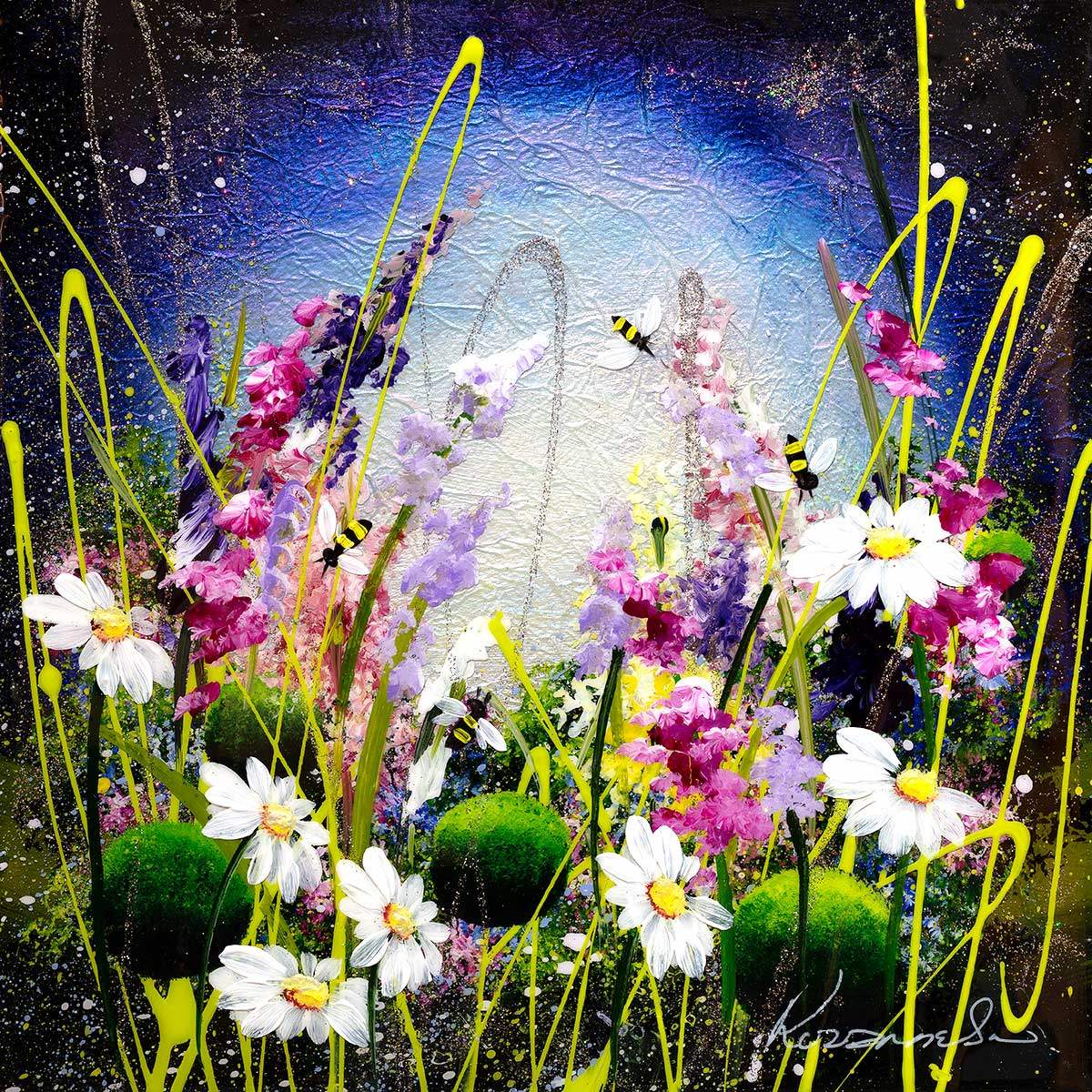Daisies in Summer - Original - SOLD by artist Rozanne Bell - Wyecliffe Galleries